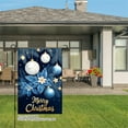 thumbnail image 3 of JOOCAR Merry Christmas Garden Flag with Blue Ornaments and Poinsettia Design for Winter Christmas Home Outdoor Garden Yard Door Decor 12x18 inch, 3 of 5
