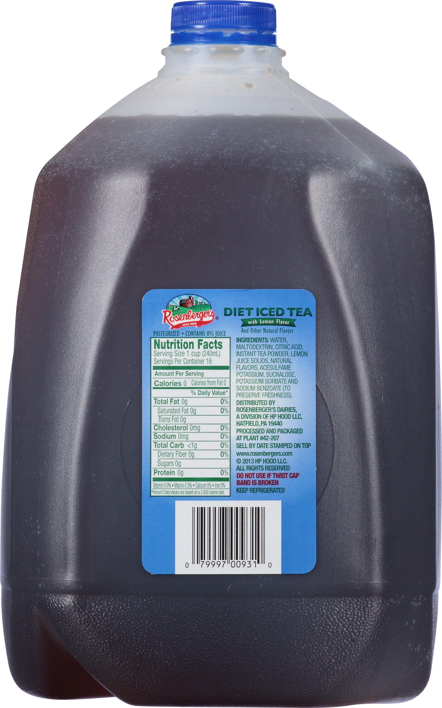 Rosenberger's Diet with Lemon Flavor Iced Tea, 1 Gallon