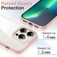 thumbnail image 5 of JETech Case for iPhone 13 Pro 6.1-Inch, Shockproof Phone Bumper Cover, Solid Color Matte TPU Frame, Anti-Scratch Clear Back (Pink), 5 of 6