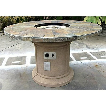 Gas Fireplace Fire Pit Outdoor Natural Slate 48 Table Patio