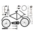 thumbnail image 1 of Bicicletas Vintage Adornos Suministros Decoración Colección Regalos Bicicleta Juguete Clásico Simulación Juguete DIY para Bicicleta Escritorio , negro desmontable Hugo Bicicleta en miniatura, 1 of 10