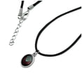 thumbnail image 2 of Lion in the Dark Antiqued Oval Charm Pendant with Black Satin Cord, 2 of 3