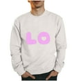 thumbnail image 2 of Elvqul Sweatshirts for Men No Hood Graphic White Crew Neck Long Sleeve Mens Sweatshirts, 2 of 4