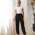 thumbnail image 3 of Pantalones de chándal de de alto atléticos para mujer M negro fino Zulema Pantalones holgados de mujer, 3 of 7