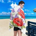 thumbnail image 5 of SKYSONIC Beach Towels 30"x60", Lavender Poppy Camping Towels Lavender Sand Free Beach Towel, Large Beach Towels Quick Dry Bath Travel Towels Pool Yoga Beach Mat for Men Women, 5 of 7