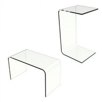 Lavish Home 80-ACRYL-DSK 0.5 in. Acrylic Side Table