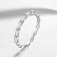 thumbnail image 3 of EOEMY Ultra-Fine Tail Ring 2mm For Women 925 Silver Wedding 2mm*4mm Cz Band Size 4-8.5, 3 of 5