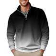 thumbnail image 1 of Men's Fashion Top Casual Slim Fit Pullover Long Sleeve Zipper Small High Collar 3XL, 1 of 3