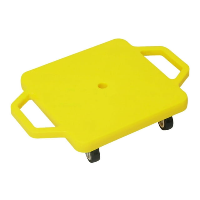 Tablero de scooter de piso con manijas con ruedas Capacitación sensorial de 11.2 pulgadas Habilidades motoras para niños Siéntate scooter para el Amarillo