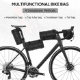 thumbnail image 2 of Folding Top Tube Electric Bike Bag, 5L Capacity eBicycle Frame Bag with Removable Shoulder Strap, for Mountain Road eBike, Commuter & Mountain Bikes, 2 of 7