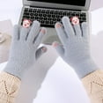 thumbnail image 2 of Cute Panda Winter Knitted For Touchscreen Riding Five Finger Thermal Mittens Windproof Cold Weather, 2 of 4