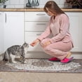 thumbnail image 4 of Boho Brown Pattern Kitchen Rugs and Mats Sets Of 2, Funny Kitchen Decoration Rubber Backing Non-Slip Absorbent Mats for Sink Waterproof Runner Rug for Laundry Room 17x30+17x48inch, 4 of 7
