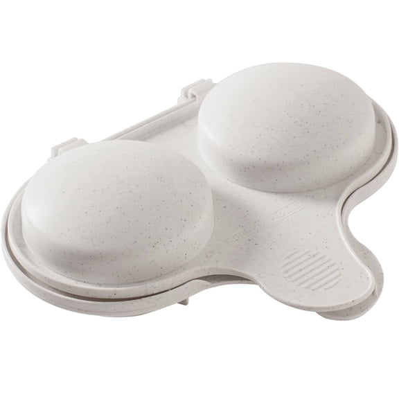 Nordic Ware Microwave Egg Poacher 2 Cavity - Plastic, Dishwasher Safe - White