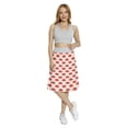 thumbnail image 2 of Women's Paint Woman Lips Polka Dots Romance A-line Printed Skirt Casual Wear, M, Vermilion Sand Brown, by Ambesonne, 2 of 6