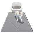thumbnail image 1 of Alfombrilla de arena para gatos Mofason XXL impermeable para suelo, color gris, 1 of 8