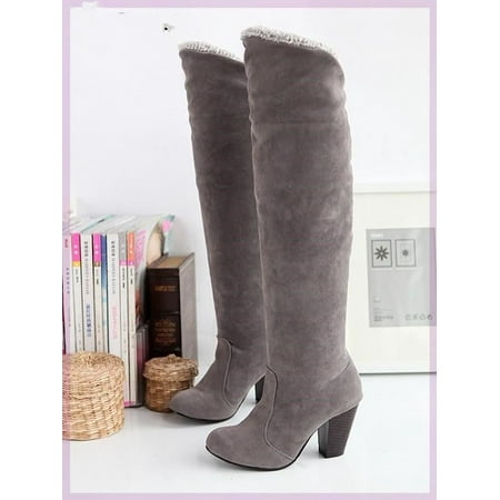 

Womens Boots Shoes High Heeled Knee High Boots
