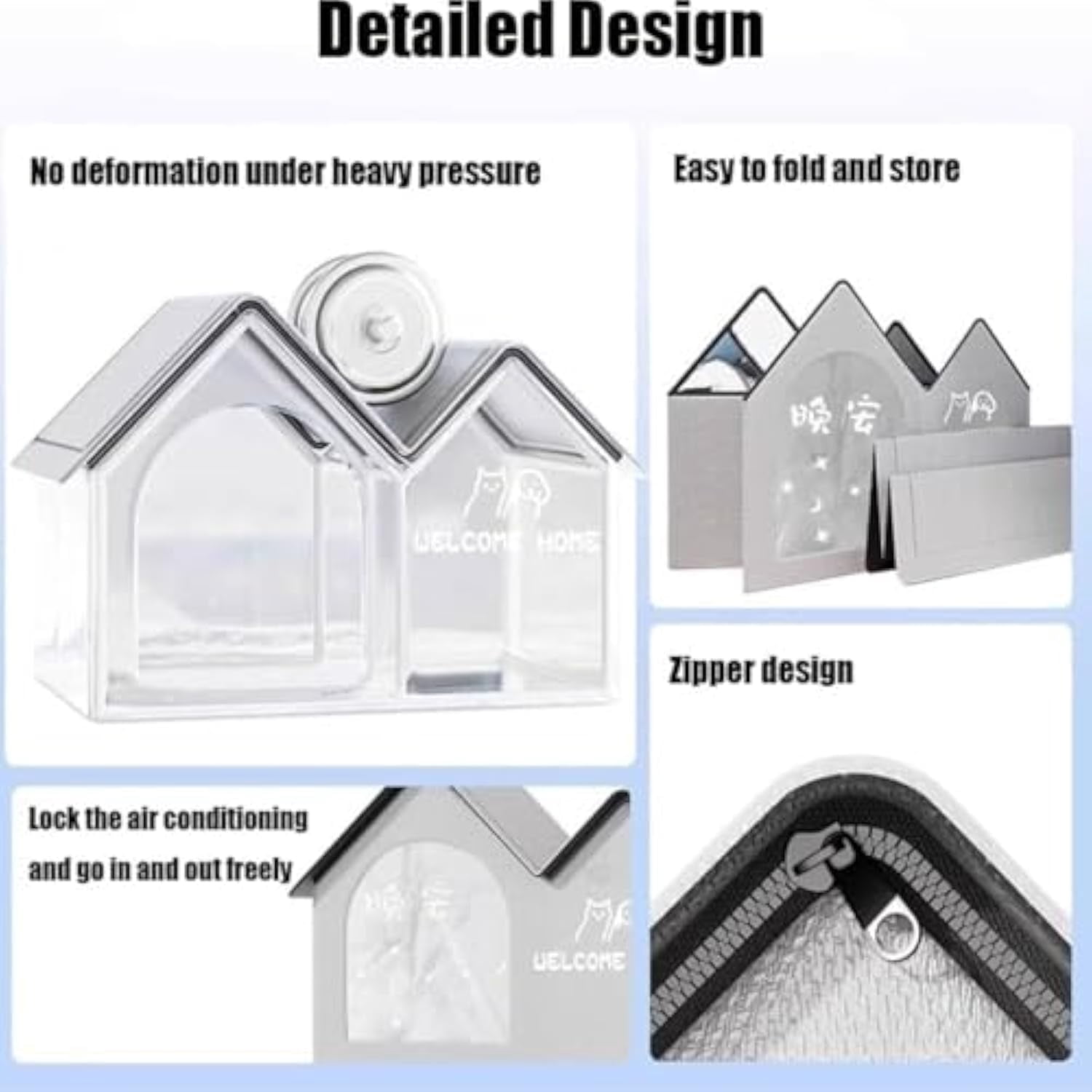 2025 New Dog House with Ac, Icexeco Pet Air Conditioner House, Pet Cooling House, Cooling Dog Houses, Air Conditioner Cat House, Foldable, with Air Conditioning 10 Ice Packs for Pets (Ice Box)