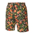 thumbnail image 2 of Yiaed Fruits Peach Print Men's Swim Trunks with Lining Quick Dry Sports Shorts Beach Shorts Boardshorts-Medium, 2 of 5