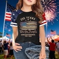 thumbnail image 2 of Glisme 250Th Anniversary Toddler Boys Girls T-Shirt USA Letter American Flag Print Short Sleeve Crew Neck Tops Summer Independence Day Casual Boys Tees Size 1-2 Years Black, 2 of 4