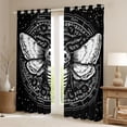 thumbnail image 2 of Homewish Gothic Skull Moth Curtains Pack of 2 (42x84 Each), Western Bohemian Animal Curtains Blackout, Mystic Astrology Bedroom Curtains, Blackout Curtains Home Decor, 2 of 6