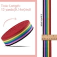 thumbnail image 2 of 1set 10 Yards Candy color Polycotton Ribbon Rainbow Striped Ribbon bag Strap Making Colorful 1-1/2 inch(38mm), 2 of 6