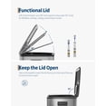 thumbnail image 4 of 2 X 40L Gallon Soft-Close, Smudge Resistant Trash Can Large Dual Trash and Recycle Bin Combo, Step-on Kitchen Metal Garbage Cans, Steel Stainless, 4 of 6