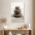 thumbnail image 2 of Elephant Stock Stone Stack On Zen Garden Wall Art - Vertical Multi Panel Canvas - Spa Wall Decor - Wellness Multi Panel - Beige And Gray Decor - 24" x 38", 2 of 8