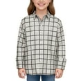 thumbnail image 5 of WOYY Little Boys Plaid Long Sleeve Shirt Unisex Casual Button Down Shirt, Sizes 5-6, 5 of 5