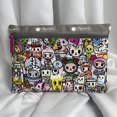 thumbnail image 1 of Bolsa de maquillaje de dibujos animados Kuromi, bolsa de tela para niña, Hello Kitty, Mymelody, impermeable, almacenamiento, cambio de llave, bolsa de mano, 20x15cm, 1 of 5
