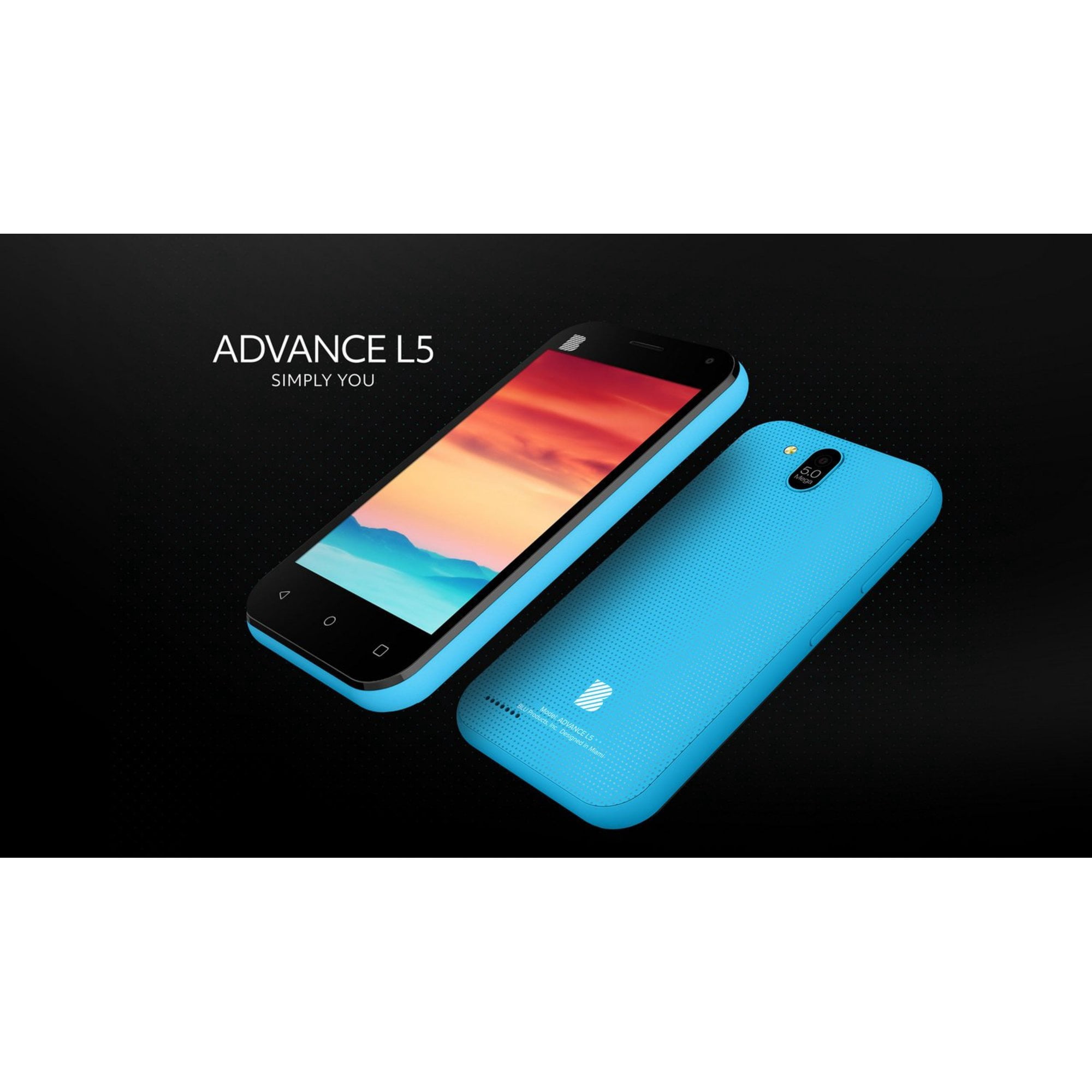 Blu Advance L5 A390L Dual SIM Unlocked GSM Phone w/ 5MP Camera - Cyan