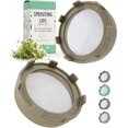thumbnail image 1 of Elementi Sprouting Kit - Set of 2 Sprouting Lids for Wide Mouth Mason Jars, Sprouts Growing Kit for Bean Sprouts (Mushroom), 1 of 5