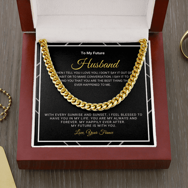 Future Husband My Always And Forever Cuban Link Chain Walmart