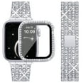 thumbnail image 1 of WFEAGL Apple Watch Band + Case Women Dressy Bling Diamond Metal Wristband 42mm Silver, 1 of 9