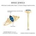 thumbnail image 5 of Rosec Jewels London Blue Topaz Promise Ring for Women - 0.7 Ct - Celtic Knot Ring - AAA Quality Certified - Ready to Gift, 14K Yellow Gold, US 12.00, 5 of 8