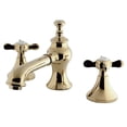 thumbnail image 1 of Kingston Brass KC7062BEX Robinet de Lavabo à Large Diffusion avec Poignée Croisée et Raccord en Laiton, Laiton Poli, 1 of 2