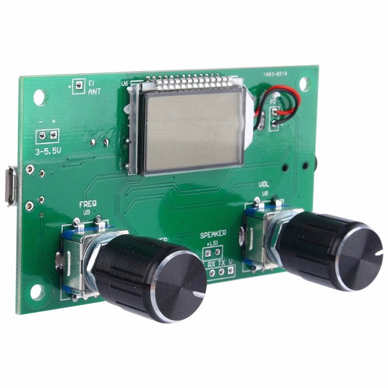 FM Receiver Board 3-5V FM Stereo Radio Receiver Module Stereo With Silencing LCD Display 3-5V 