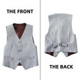 thumbnail image 4 of Lycody Boy's Suit Vest with Bowtie and Tie Kids Suits for Teen Adjustable Back Strap Vest Set Tie and Bowtie for Wedding Graduate Prom Party, 4 of 6