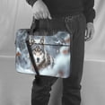 thumbnail image 5 of Lsque Majestic Snowy Wolf Pattern Laptop Bag – Portable & Slim Single-Shoulder Computer Case with Adjustable Strap, Protective, Lightweight for 13”/14”/15.6” Laptops, 5 of 8