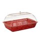 thumbnail image 1 of Bandeja refrigerada duradera, bandeja transparente para hielo, tabla para platos fríos decorativa Rojo, 1 of 9