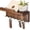 Acacia Wood, variant on Rebee Vision Key Holder Wall Mount - Stylish Key Holder for Wall with Shelf & 7 Hooks (Black, 12inch)