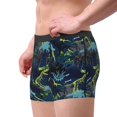 thumbnail image 2 of Sikiie Cartoon Dinosaur Print Men's Boxer Briefs, Elastic Waistband Boxer Briefs Leggings-Small, 2 of 5