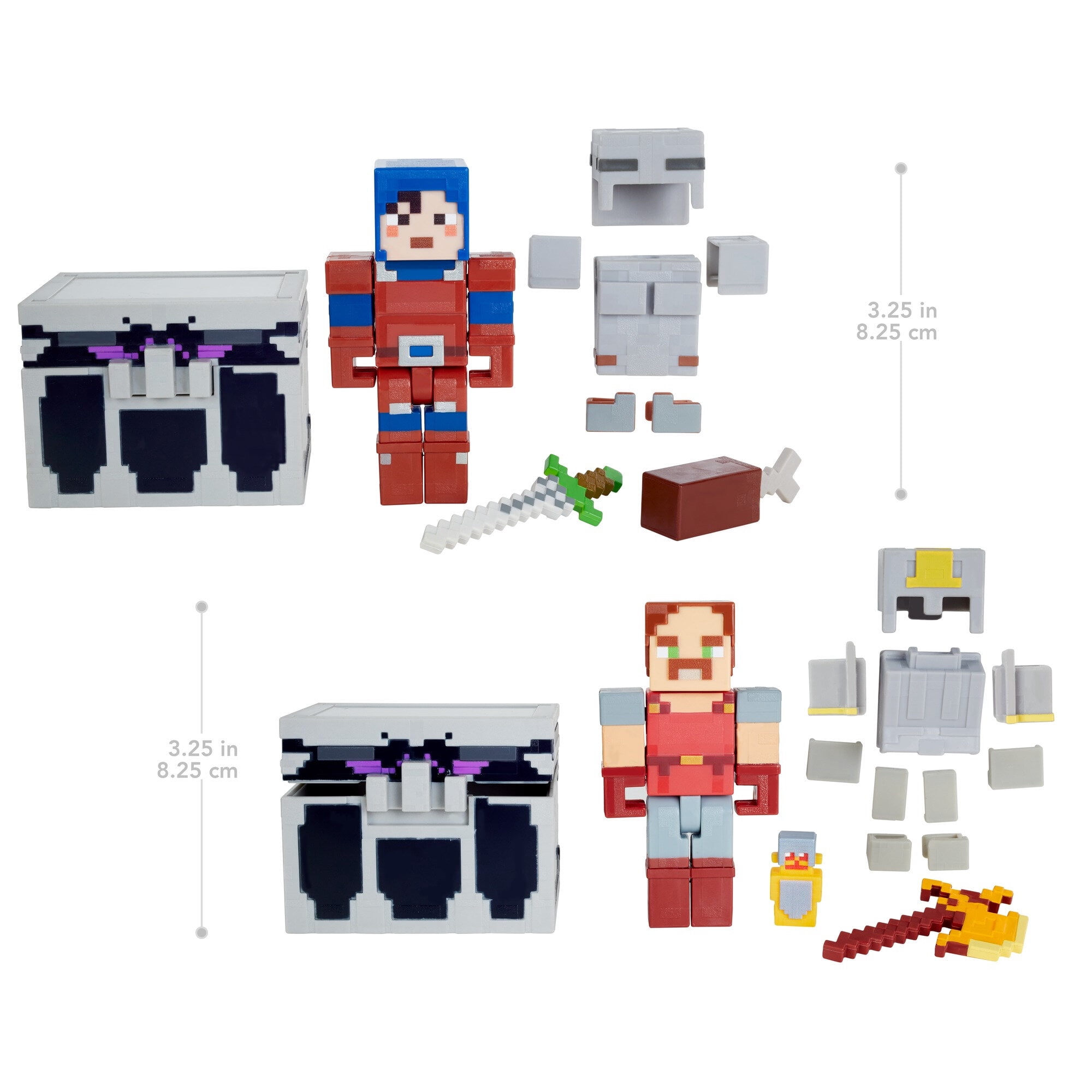 Minecraft Dungeons Battle Chest Collection of Action Figures & Accessories (Characters May Vary)