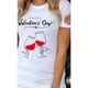 thumbnail image 2 of Camiseta de algodón para San Valentín, 1 pieza, para parejas, 100 % algodón, cuello redondo, estampado geométrico informal, corte regular, tejido de punto, ideal para verano, para adultos., 2 of 8
