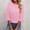 X-Pink534, variant on Women's T Shirt 3/4 Sleeve Round Neck Striped Print Back Tie Bow Comfortable Breathable Pullover Top For Casual Daily Wear,Black,L