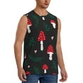 thumbnail image 2 of Fotbe Men's Amanita Mushroom Print Men's Sleeveless Muscle Tank Tops Casual T-Shirts for Gym Workout Beach-3X-Large, 2 of 8
