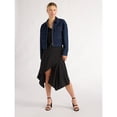 thumbnail image 2 of Scoop Women's Oversized Cropped Denim Jacket, Sizes XS-XXL, 2 of 5