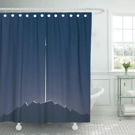 KSADK Startup with Space Infographics Rocket Flying to Above Mountains Landscape Shower Curtain Bathroom Curtain 66x72 (Best Windows Startup Sound)
