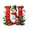 U, variant on OAVQHLG3B 26 Snowman Alphabet Ornaments for Christmas Tree, Red Initial Letter Hanging Pendant with Green Hat Mini Monogram Hanging Decorations for Christmas Tree Party Gifts DIY Decor 3.9 Inch
