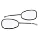 thumbnail image 2 of Set of 2 Retro Motorcycle Side Mirrors, L Bar & R Bar, Black, 10mm, 2 of 4