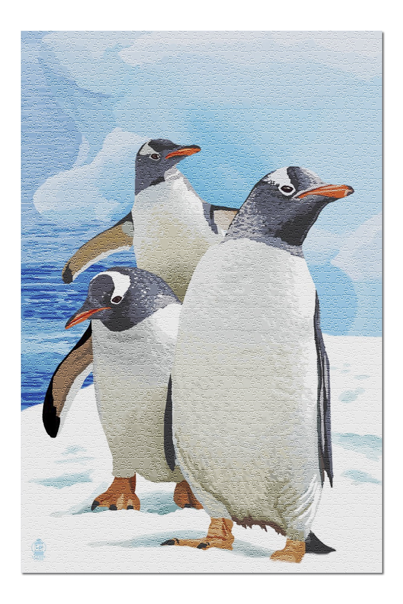 Gentoo Penguins (20x30 Premium 1000 Piece Jigsaw Puzzle, Made in USA